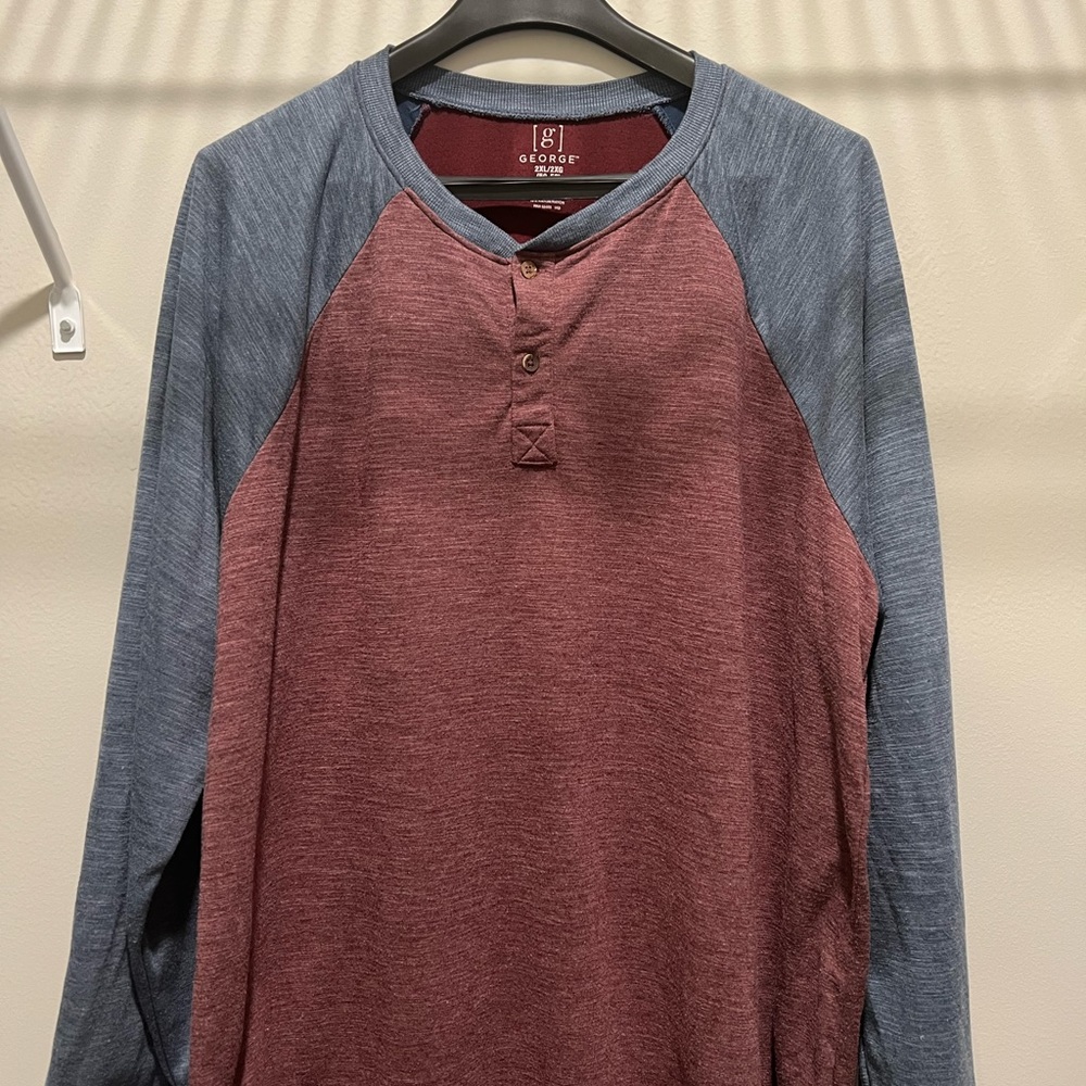 Men’s George Brand Polyester/Rayon Long-Sleeve Shirt (XXL)